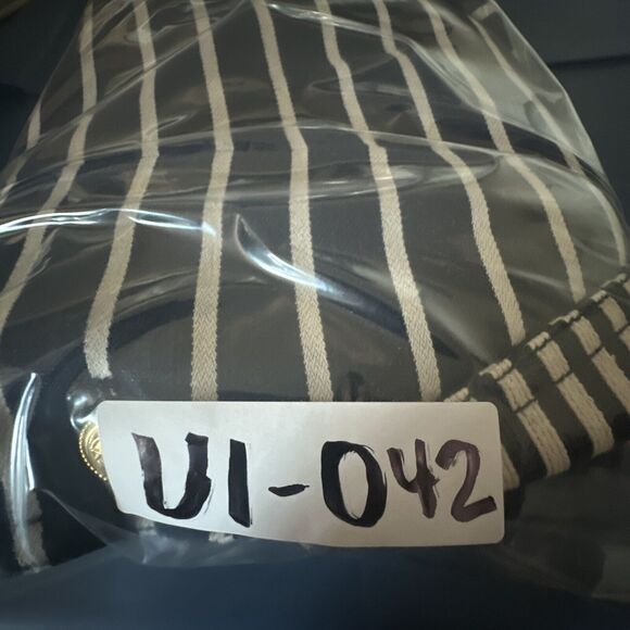 J Crew Womens Blazer Jacket Navy and Cream Stripe Gold Buttons Pockets Size 2 - Picture 15 of 15